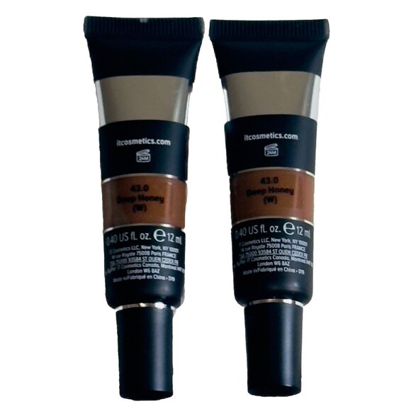 2X- IT Cosmetics Bye Bye Under Eye Concealer 43.0 DEEP HONEY NEW Unsealed .40 oz - Picture 2 of 3